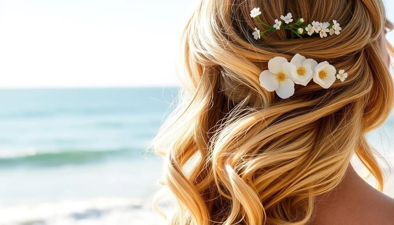 The Perfect Beach Bride Hairstyle